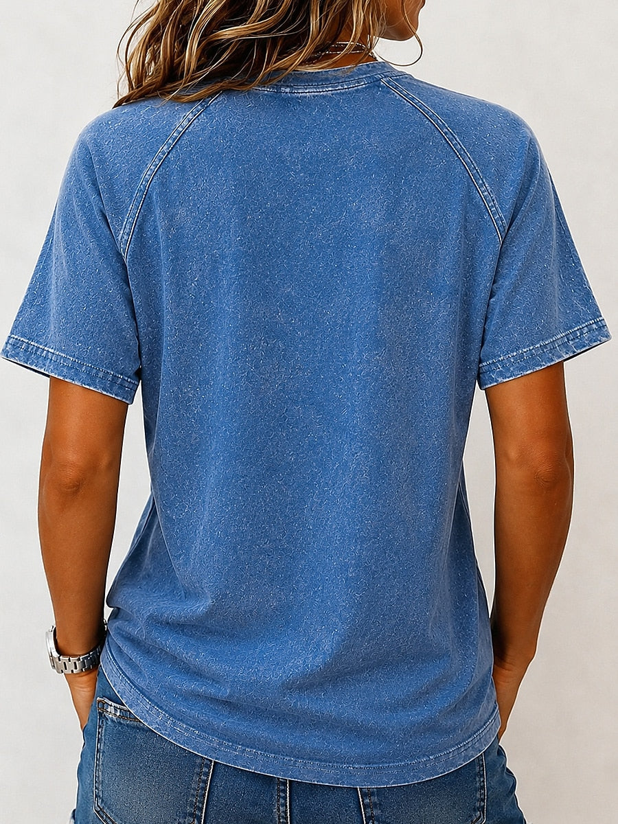 Andi | Washed Henley Tee