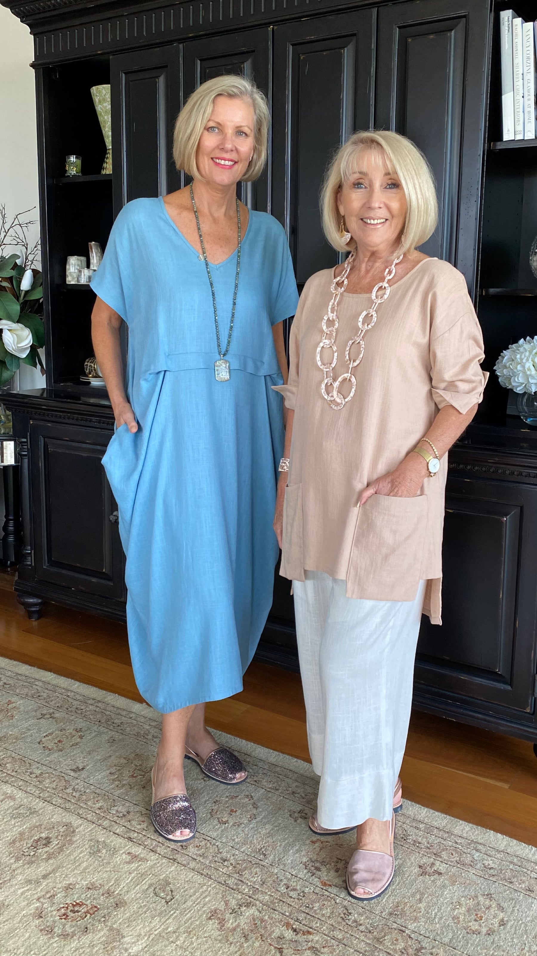 Tabitha | Waterfall Linen Maxi Dress