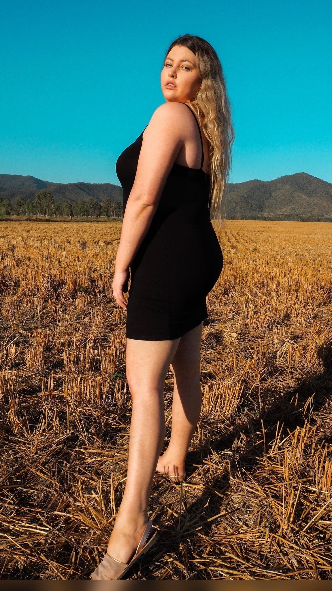 Lara | Bamboo Slip Dress in Black