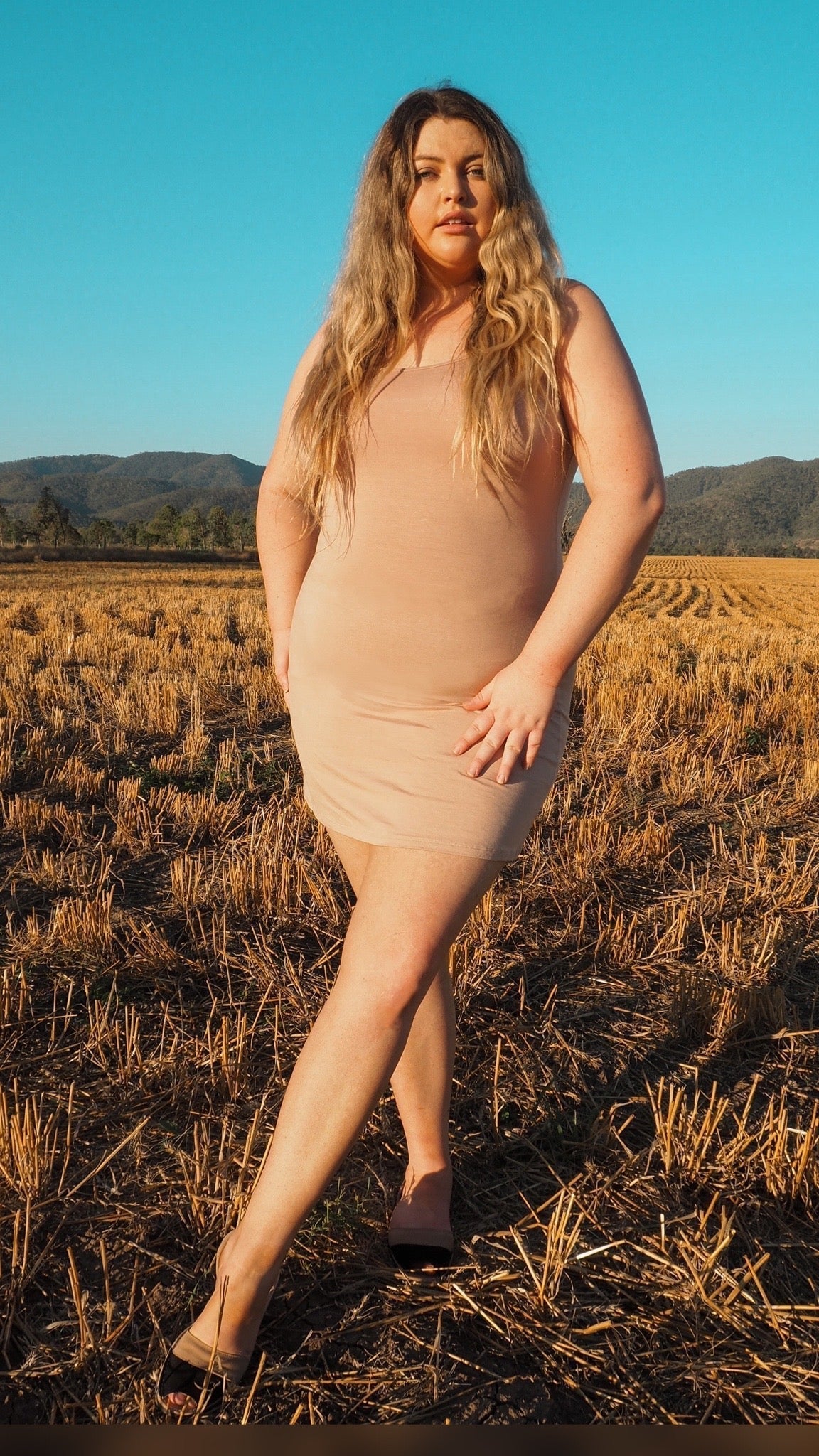 Kit | Bamboo Slip Dress in Almond