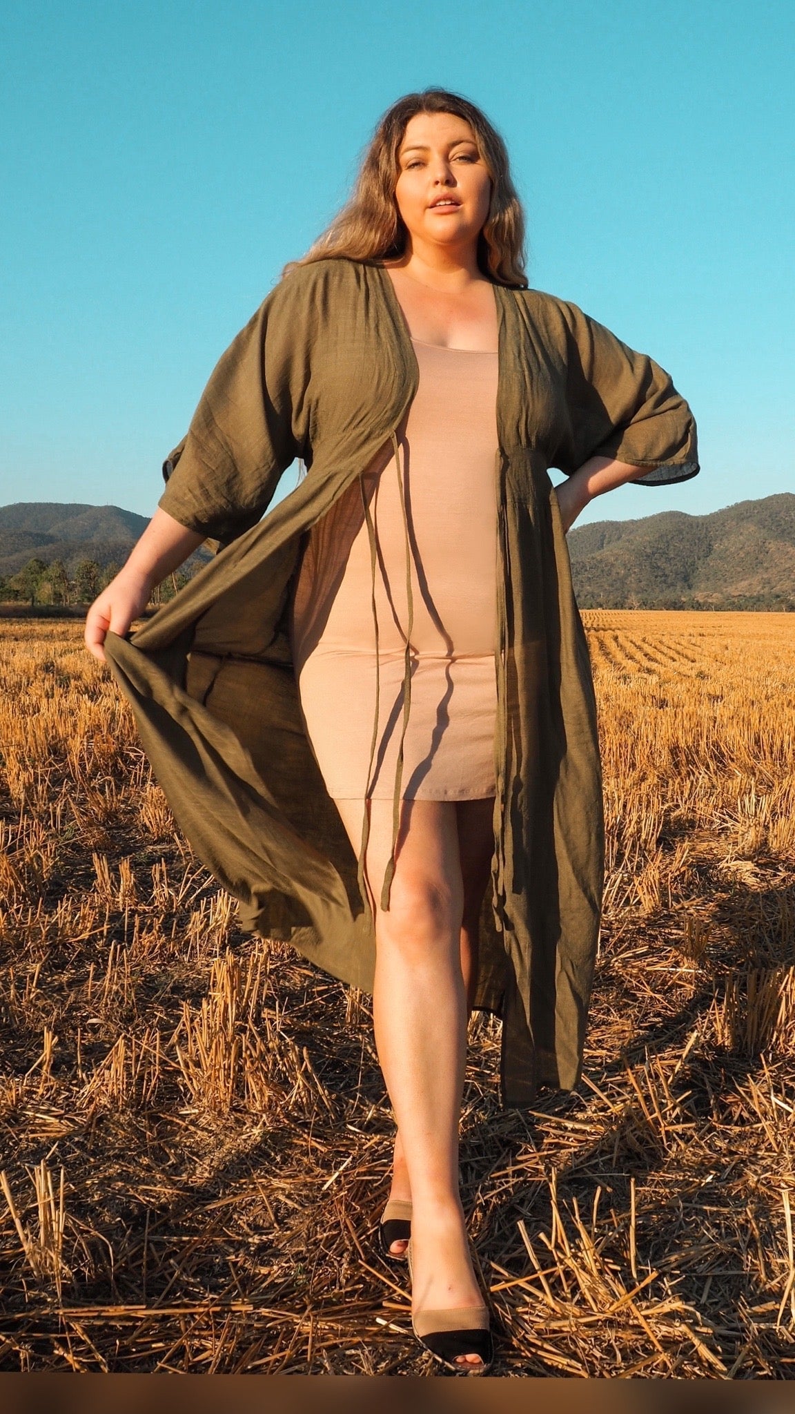 Kit | Bamboo Slip Dress in Almond