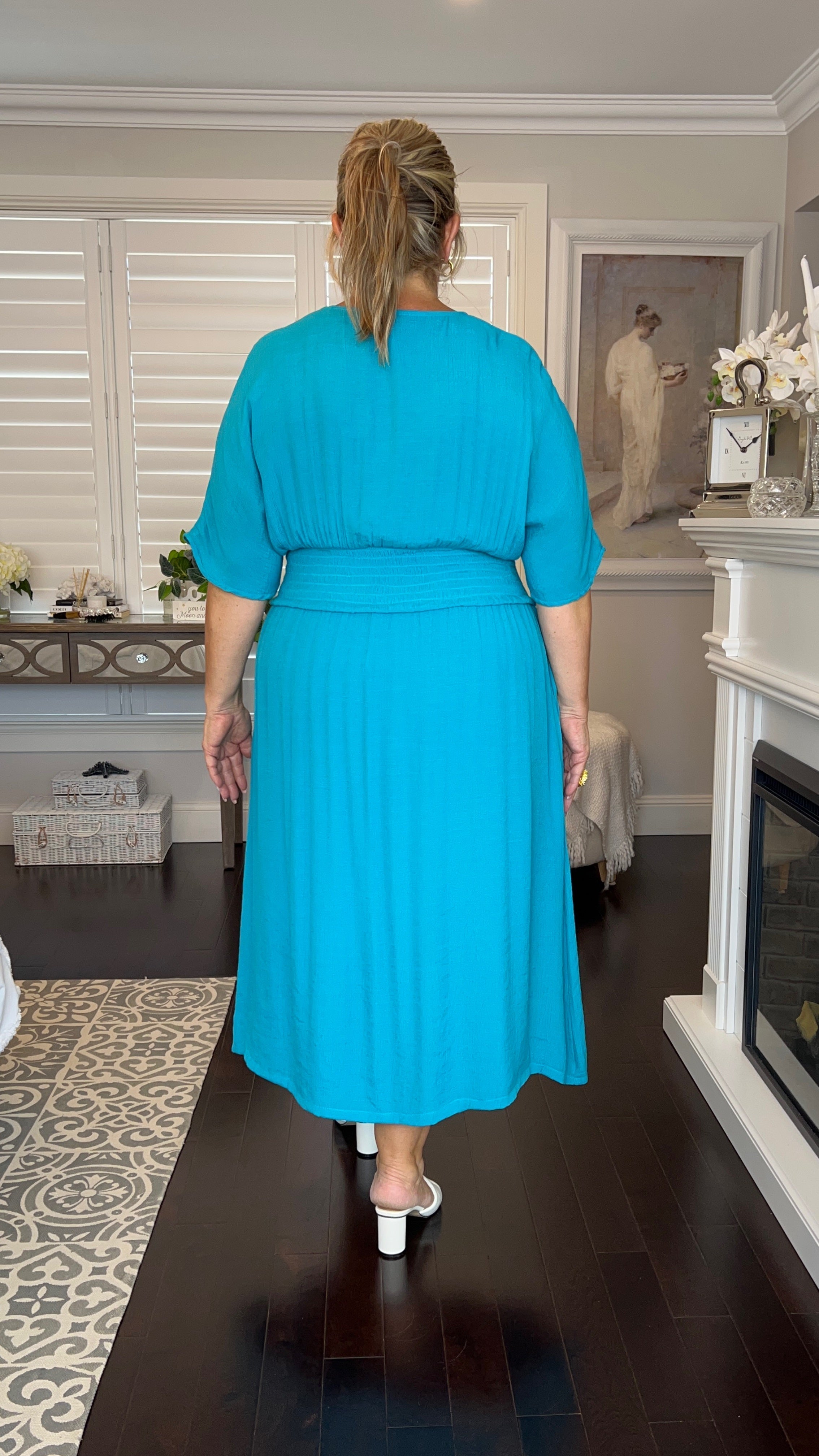 Rosalind | Poppy Slouchy Midi Dress