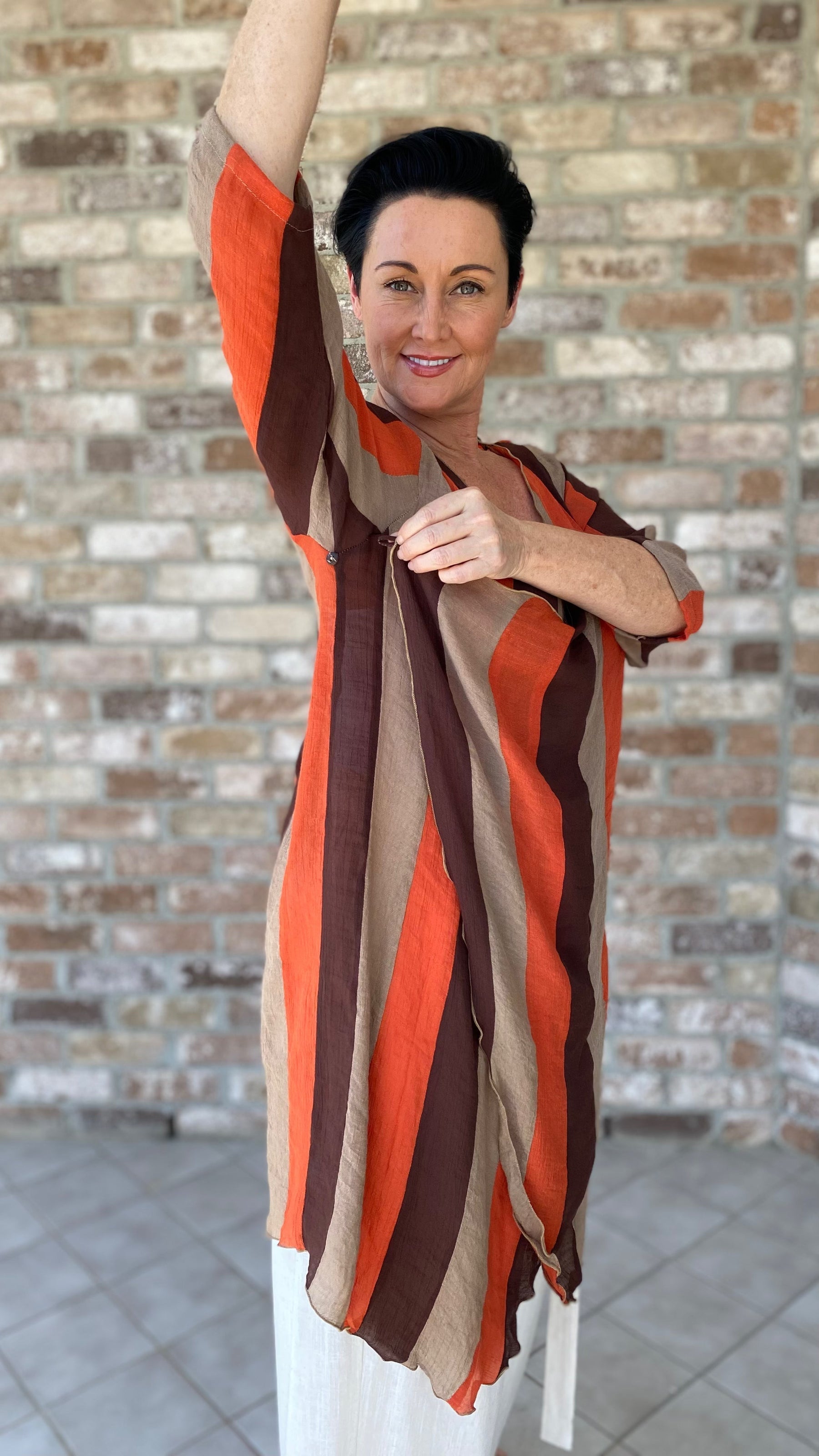 Holly | Infinity Jacket Jaffa Stripe