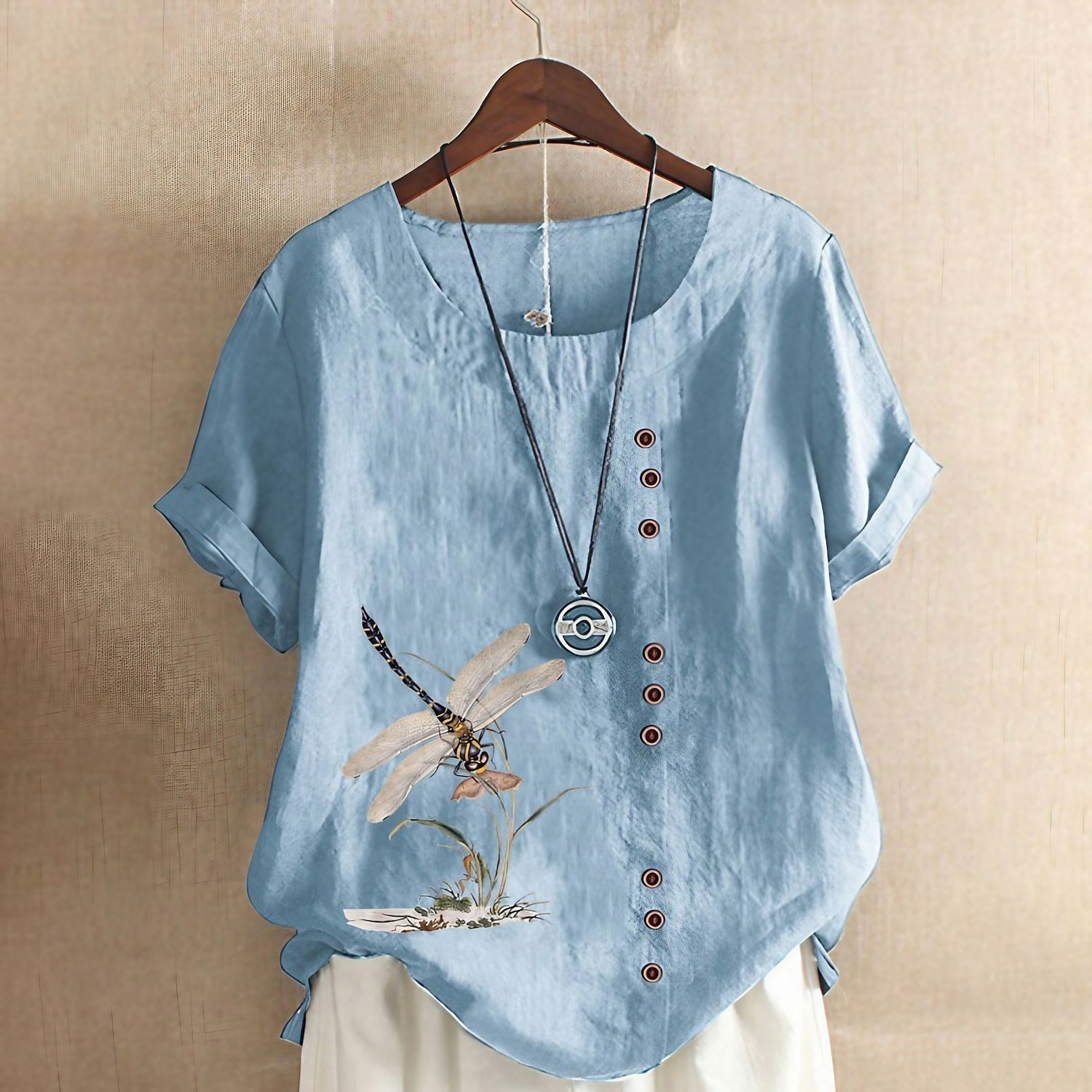 Gwen | Shirt Blouse Button Print