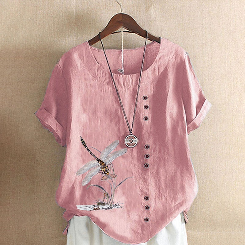 Gwen | Shirt Blouse Button Print