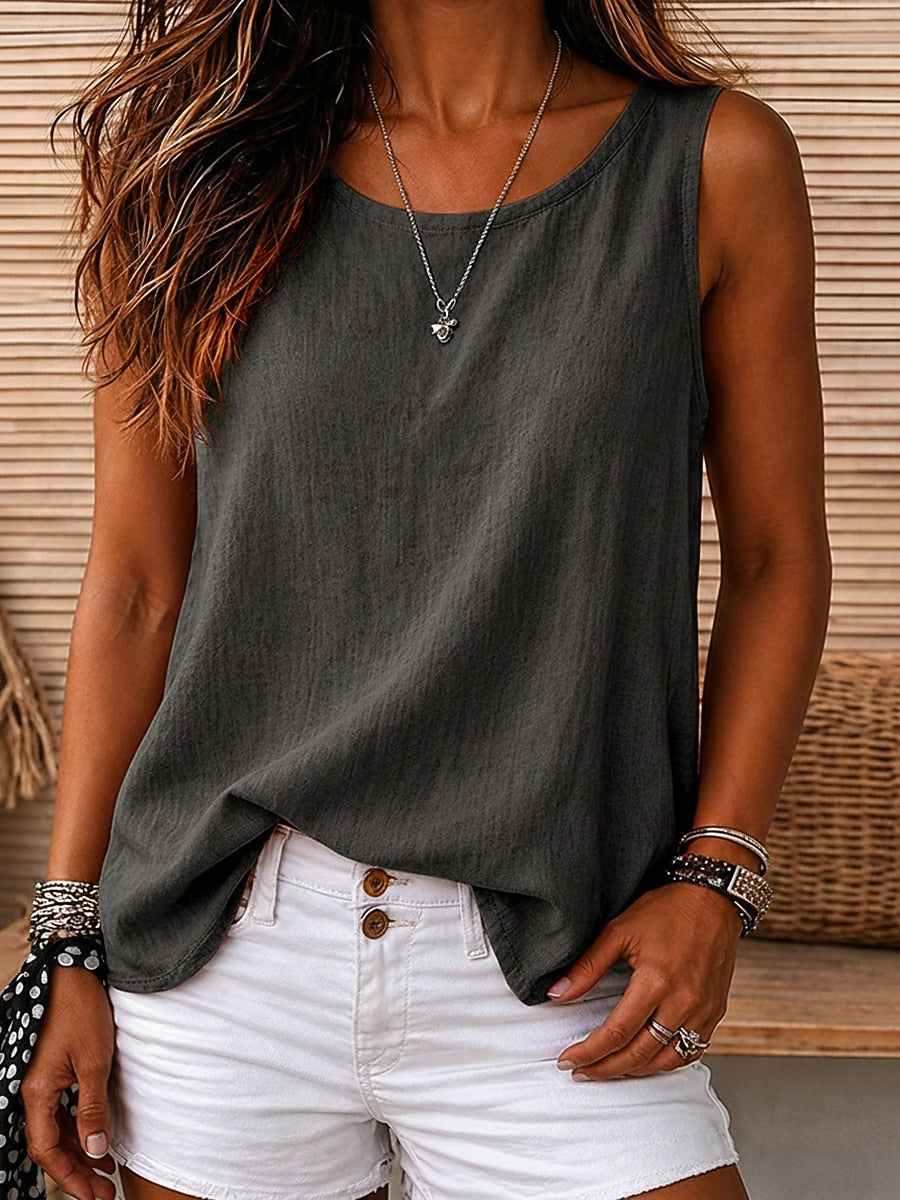 Evie | Round Neck Sleeveless