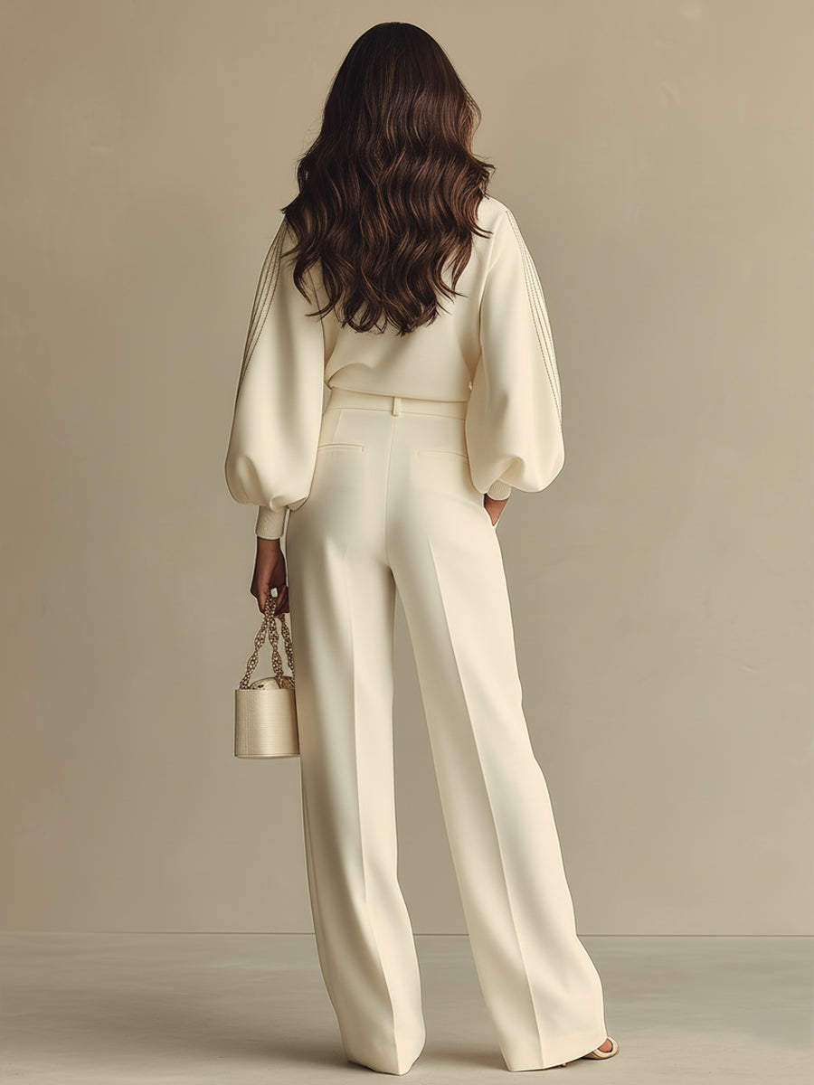 Ivy | Ivory Textured Set Ribbed