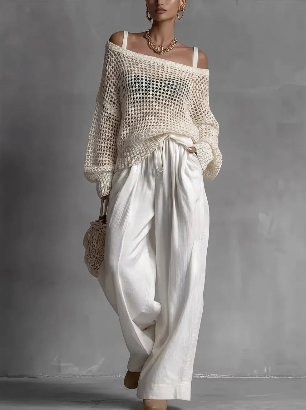 Vianne | Off-Shoulder Knit Set