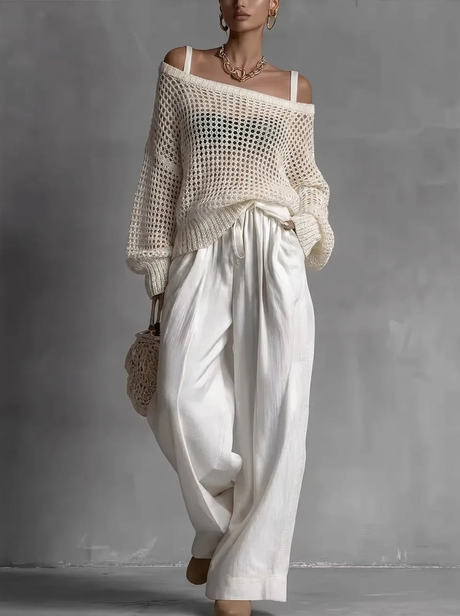 Vianne | Off-Shoulder Knit Set