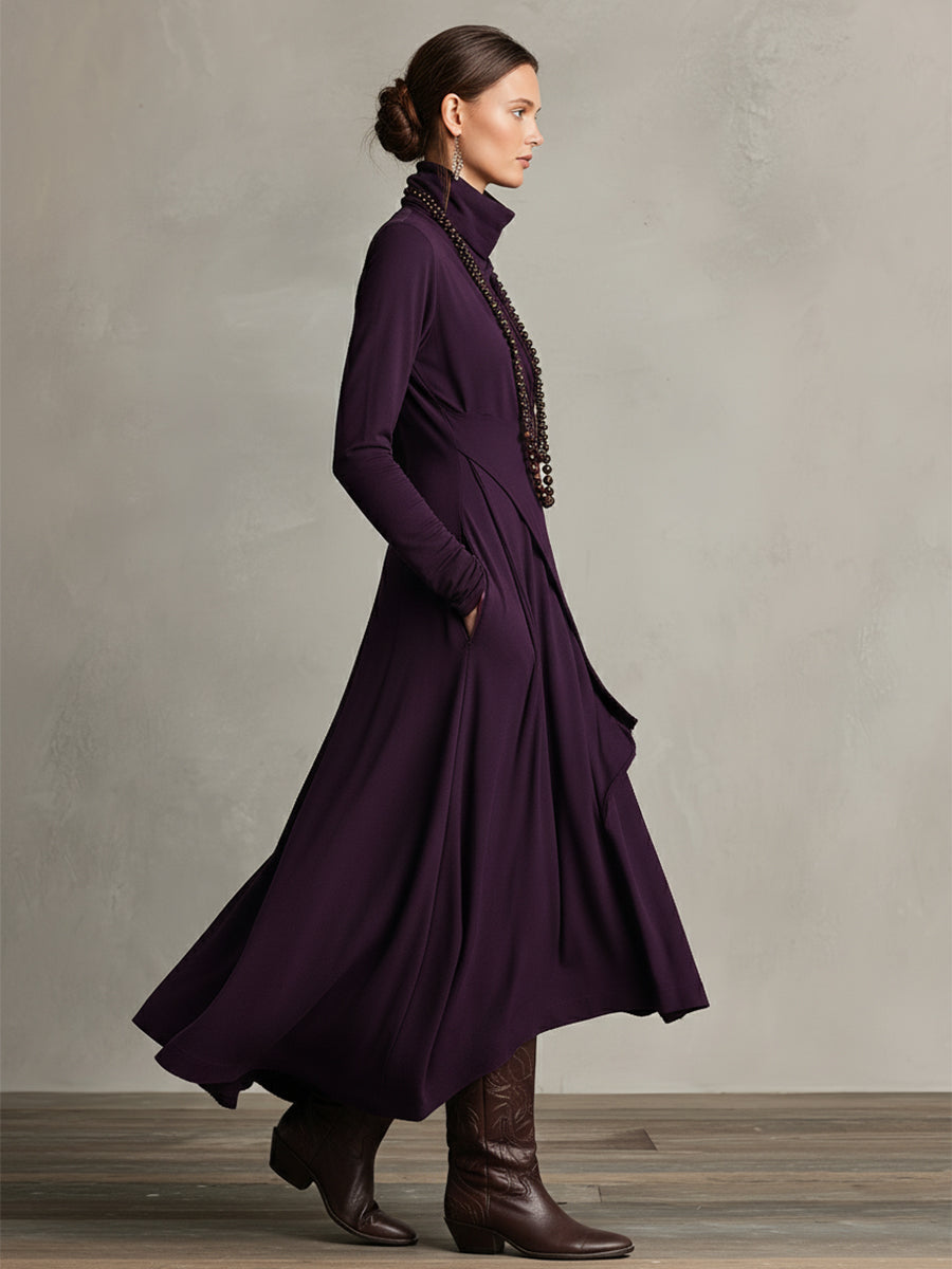 Claudia | Purple Bohemian Cotton Stretch
