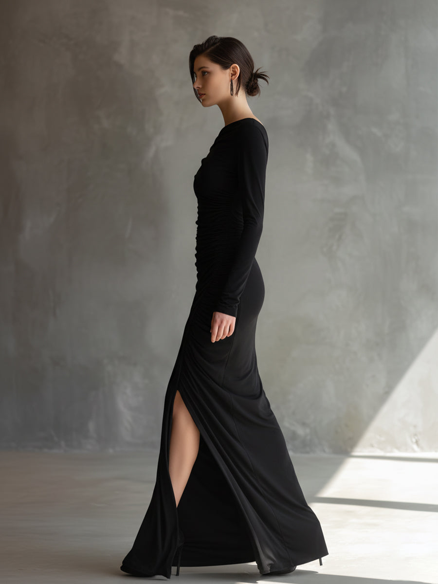 Aggie | Black Elegant Jersey Off
