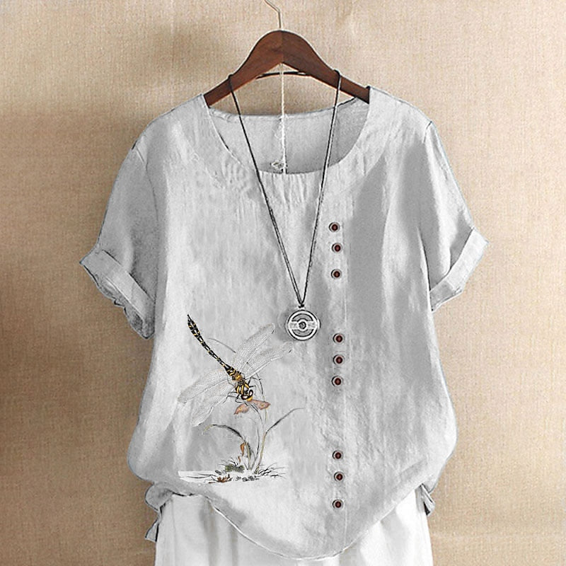 Gwen | Shirt Blouse Button Print